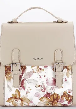 Rucsac bej cu imprimeu floral DHJ731-3 M11 imagine