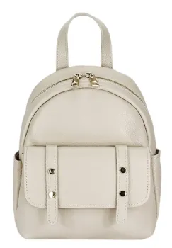 Rucsac bej din piele naturala 2079 127 imagine