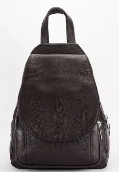 Rucsac cafeniu din piele naturala 8906 122 imagine