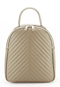 Rucsac din piele naturala 8955 121 Bej inchis imagine
