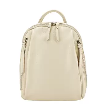 Rucsac din piele naturala crem Heidi imagine