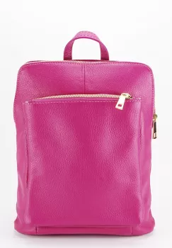 Rucsac din piele naturala fucsia convertibil in geanta 1001 123 imagine