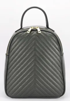 Rucsac gri inchis din piele naturala 8955 121 imagine