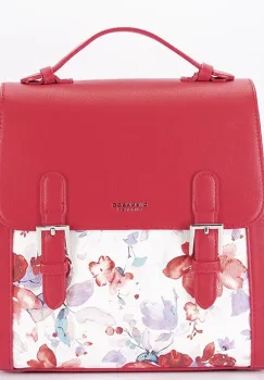 Rucsac rosu cu imprimeu floral DHJ731-3 M11 imagine