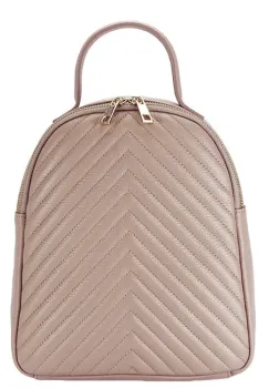 Rucsac roz  din piele naturala 8955 121 imagine