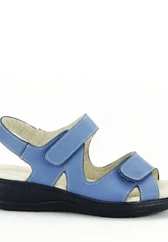 Sandale albastre din piele naturala DLNY7858 M4 imagine