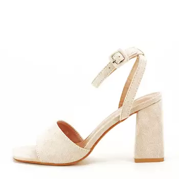 Sandale bej cu toc BL6522 imagine