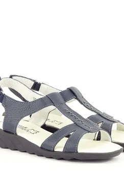 Sandale bleumarin din piele naturala Silvia M5 imagine