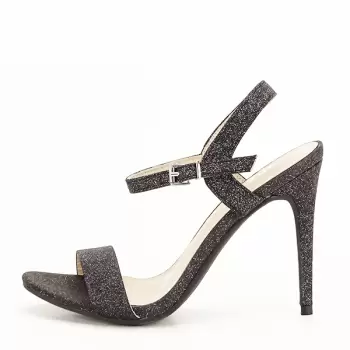 Sandale negre cu toc inalt Mia imagine