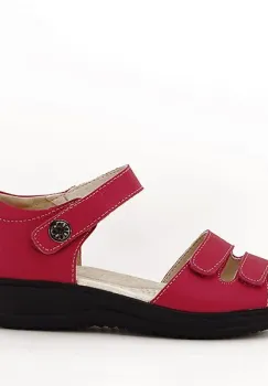 Sandale rosii din piele naturala Agata 127 imagine