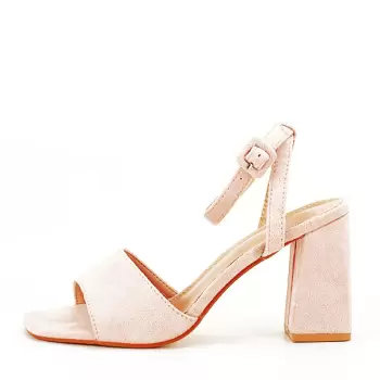 Sandale roz somon cu toc BL6522 imagine