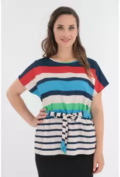 Bluza lejera cu dungi multicolore imagine