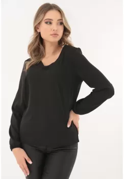Bluza neagra uni cu anchior imagine