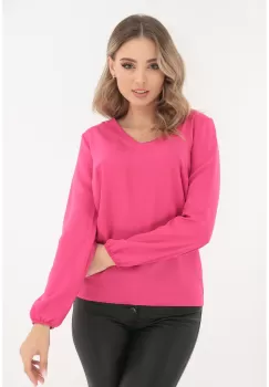 Bluza roz uni cu anchior imagine