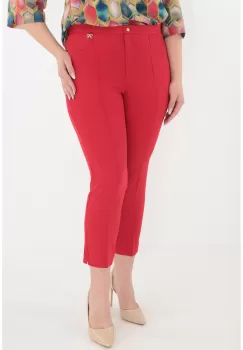 Pantaloni conici rosii 7/8 imagine