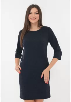 Rochie bleumarin cu fir stralucitor discret imagine