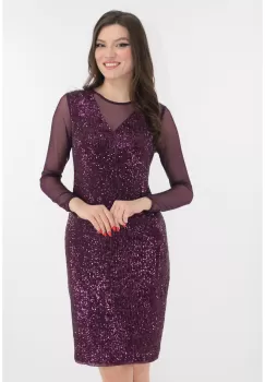 Rochie de ocazie din paiete violet imagine