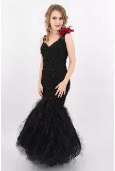 Rochie de seara din tull cu paiete imagine