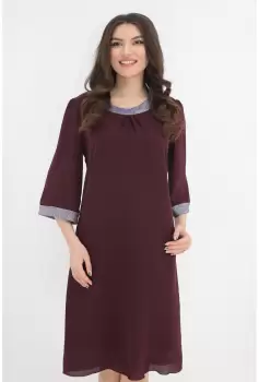 Rochie din voal mov inchis accesorizata cu glitter lila imagine