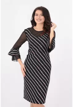 Rochie neagra cu dungi imagine