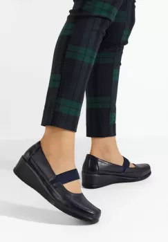 Balerini cu platforma Niomi navy imagine