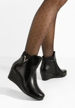 Botine cu platforma Siloria V3 negre imagine