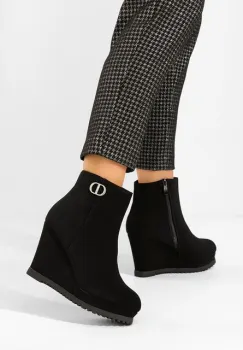 Botine cu platforma Veralina negre imagine