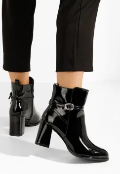 Botine cu toc gros Cherri V3 negre imagine