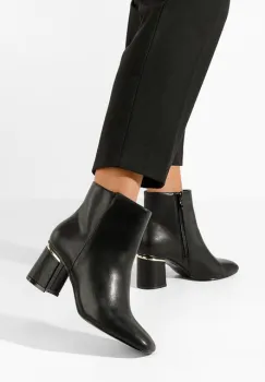 Botine cu toc gros Eseltia negre imagine