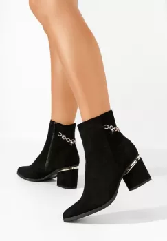 Botine cu toc gros Oxea negre imagine