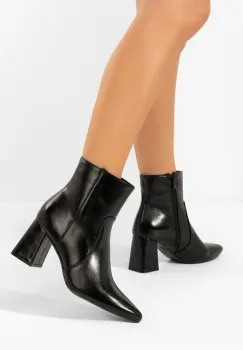 Botine cu toc gros Tavria negre imagine