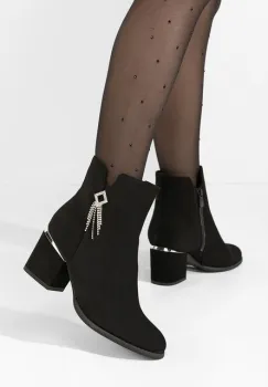 Botine dama elegante Centi negre imagine
