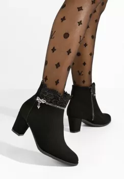 Botine elegante Cardinala V2 negre imagine