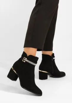 Botine elegante Chameli negre imagine