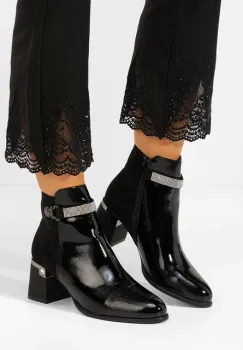 Botine elegante Grasiela negre imagine