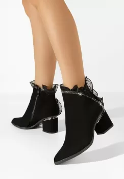 Botine elegante Monine negre imagine