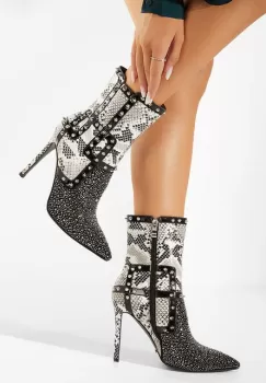 Botine elegante negre Spezia imagine