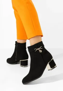 Botine elegante Rozie negre imagine