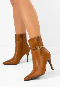 Botine stiletto Camely camel imagine