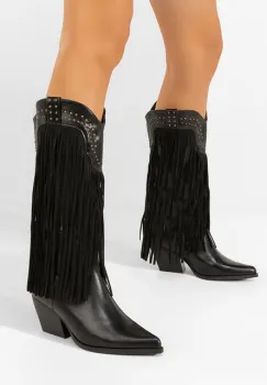 Cizme cowboy Cosira negre imagine