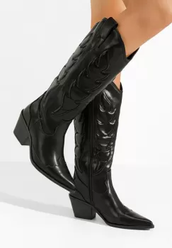 Cizme cowboy dama Adonia bej imagine