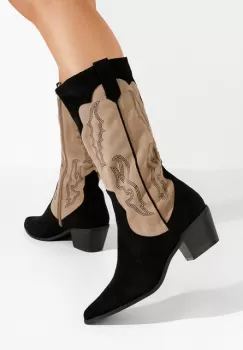 Cizme cowboy dama Kania camel imagine