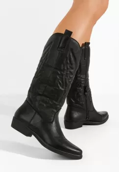 Cizme cowboy dama Venezuela negre imagine