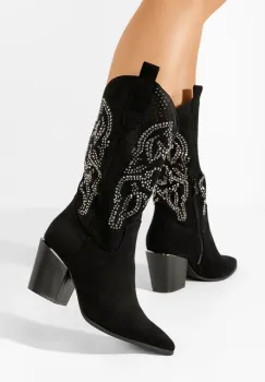 Cizme cowboy dama Ysrana negre imagine