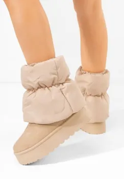 Cizme cu platforma Aydena bej imagine