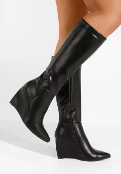 Cizme cu platforma Enania negre imagine