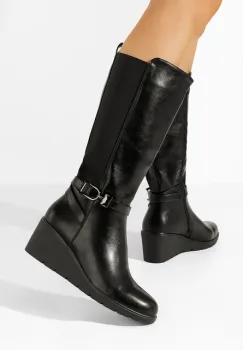 Cizme cu platforma Meggy negre imagine