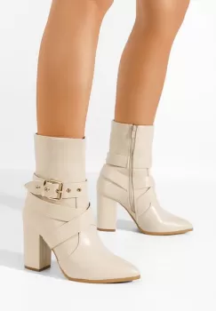 Cizme cu toc gros Kasandra negre imagine