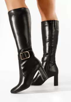 Cizme cu toc gros Salto negre imagine