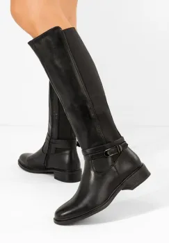 Cizme cu toc mic Raquell negre imagine
